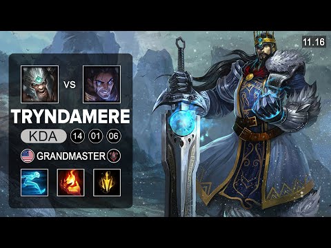 Tryndamere Top vs Sylas - NA Grandmaster Patch 11.16