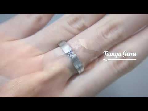 Personalized Simple Customized DEF VVS 0.25CT Diamond Moissanite Fine Gold Ring For Men