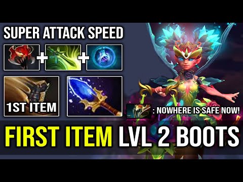WTF 1st Item Level 2 Travel Boots Global TP 29Kills Rapid Attack Speed Dark Willow Vs Brood Dota 2