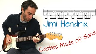 Jimi Hendrix - Castles Made of Sand - Guitar lesson / tutorial / cover with tab