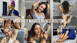 BEAUTY MAINTENANCE ROUTINE ✨: what I do at Home! (Face, Brows, Nails, 