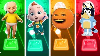 The Baby In Yellow 🆚 Super JoJo 🆚 Annoying Orange 🆚 Bluey Bingo. 🎶 Who Is Best? 🎵 Tell We? 😍