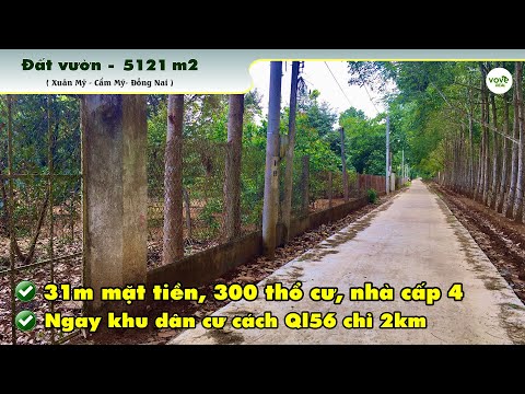 D110 - Bán vườn trái cây cách QL56 chưa đến 2km có 31m mặt tiền, 300 thổ cư