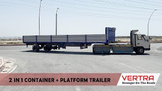 Vertra 2 in 1 Container + Platform Trailer container oplegger te koop - Foto 4 | Autoline NL Nieuw Vertra 2 in 1 Container + Platform Trailer container oplegger | Foto 4 - Autoline