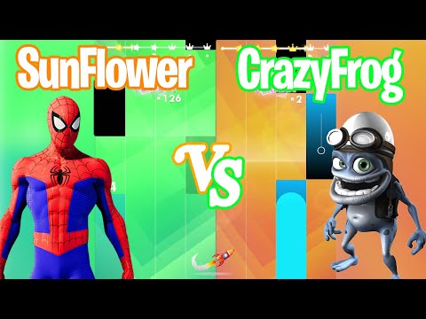 Spiderman Sunflower Song VS Crazy Frog Song - Magic Tiles 3