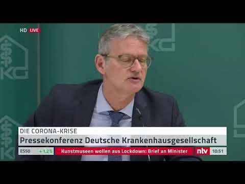 Corona LIVE: Pressekonferenz der Deutschen Krankenhausgesellschaft zur Lage in Deutschland