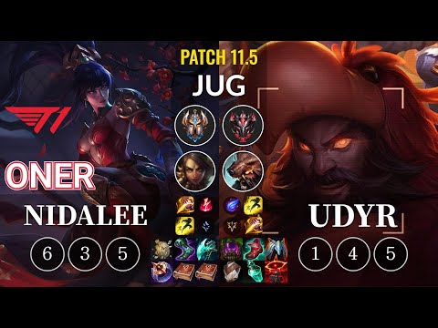 T1 Oner Nidalee vs Udyr Jungle - KR Patch 11.5