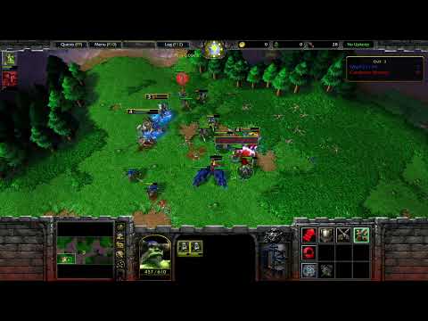 Warcraft 3. Orcs vs Humans hard+insane. AllyMicroTrain Map. 10 rounds in a row. Patch 1.35.0.19887.