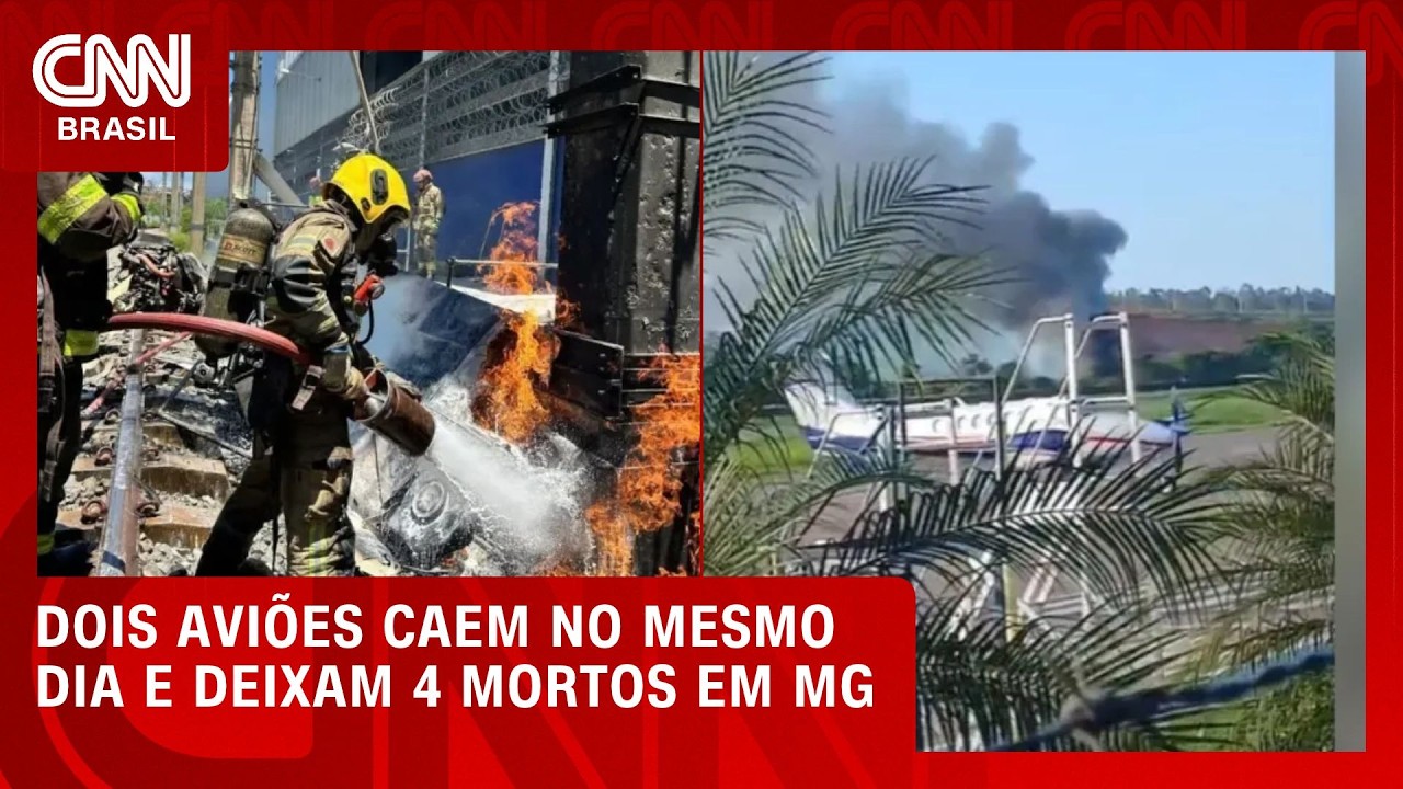 Dois aviões caem no mesmo dia e deixam 4 mortos em Minas Gerais | CNN PRIME TIME
