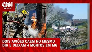 Vídeo: Dois aviões caem no mesmo dia e deixam 4 mortos em Minas Gerais | CNN PRIME TIME