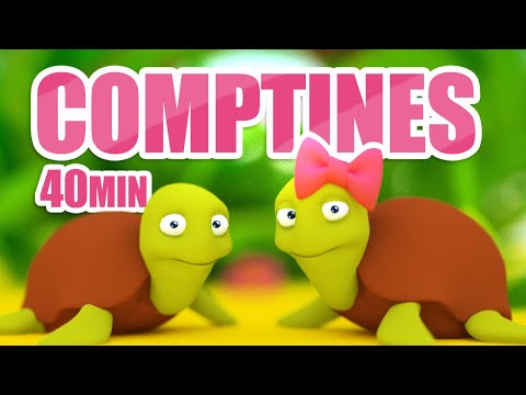 La famille Tortue - 40 min - Comptines sur les animaux pour les bébés