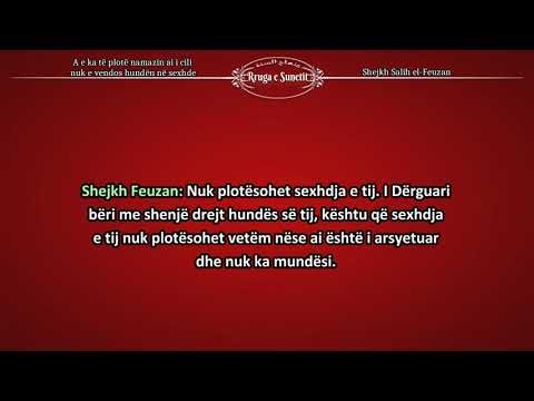 A e ka të plotë namazin ai i cili nuk e vendos hundën në sexhde – Shejkh Salih el-Feuzan