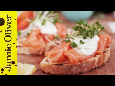 Smoked Salmon & Horseradish Canapes | Jamie Oliver