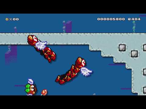 DEEP SEA CHASE by Thiago - SUPER MARIO MAKER - NO COMMENTARY 1bi