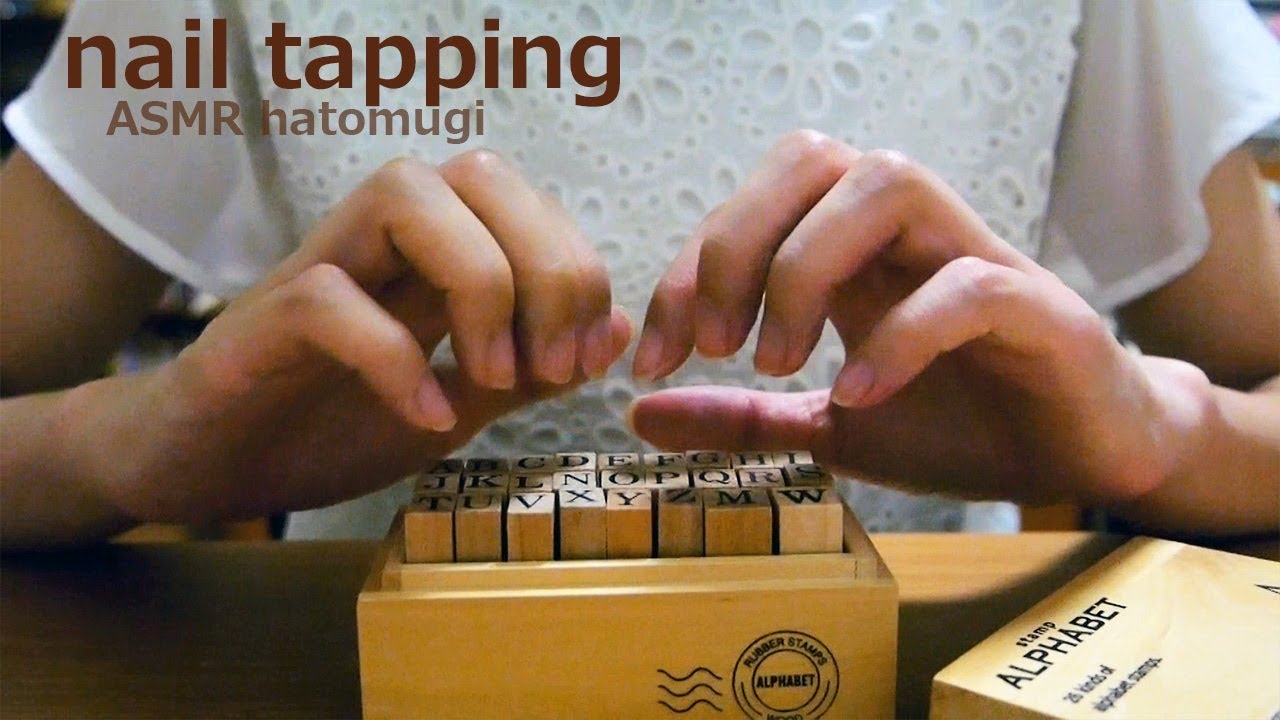 [ASMR] 木箱とスタンプ・ネイルタッピング Nail Tapping [囁き声-Whisper]