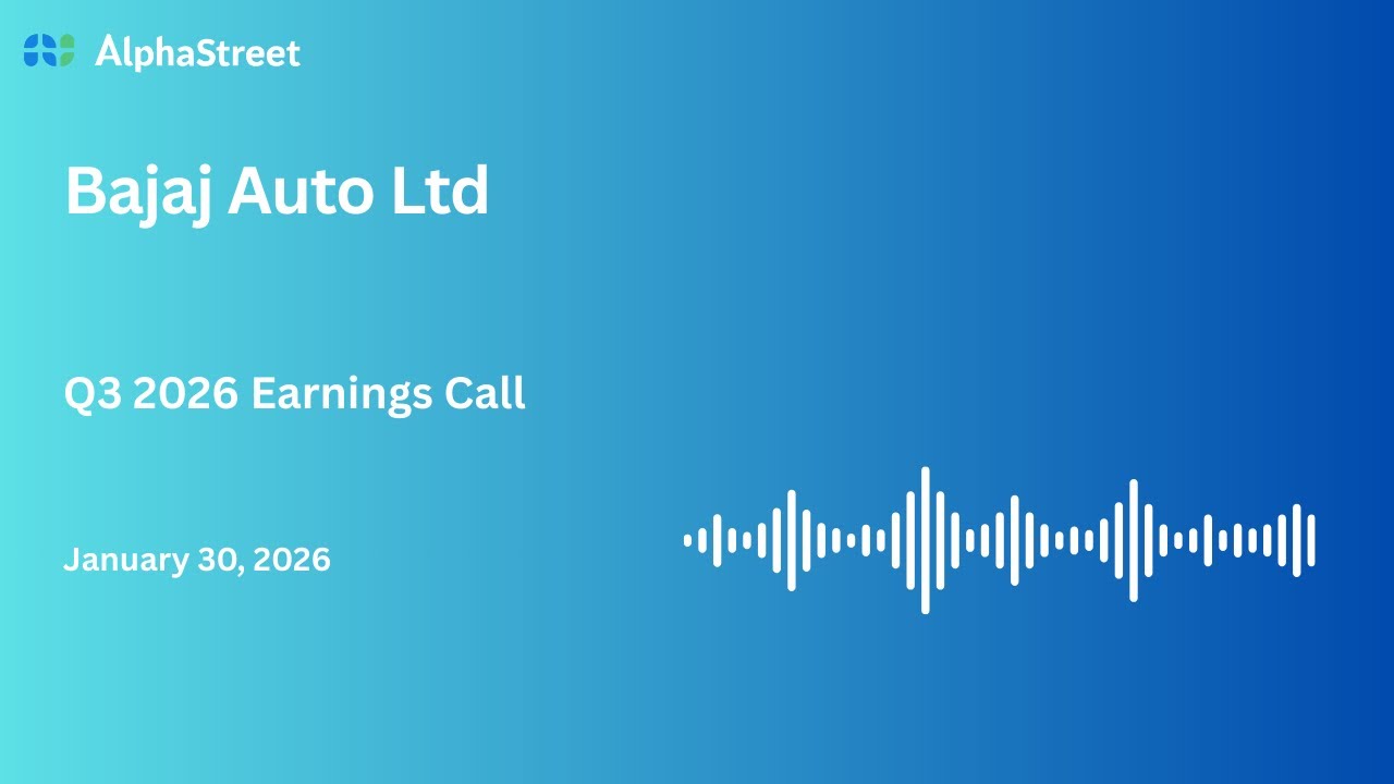 Bajaj Auto Ltd Q3 FY2025-26 Earnings Conference Call