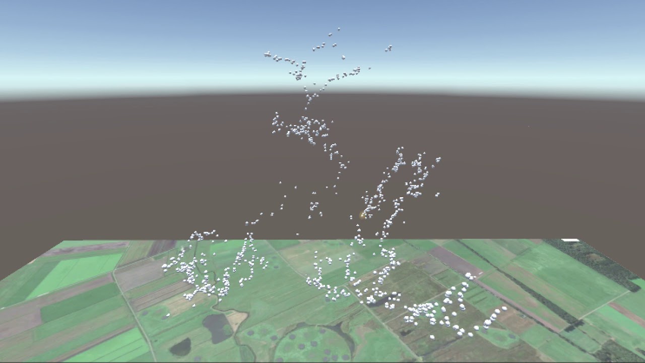 3D visualization of radio signals transmitted by a growing ionization channel, based on LOFAR data | Visualization by Stijn Buitink, Free University Brussels