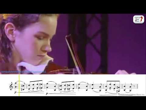 Hilary Hahn - Paganini - Caprice 24 - Sheet Music Play Along