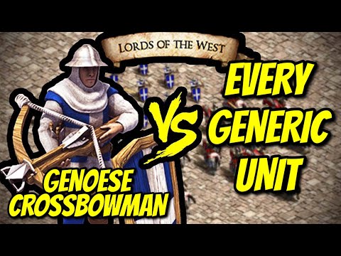 ELITE GENOESE CROSSBOWMAN vs EVERY GENERIC UNIT | AoE II: Definitive Edition