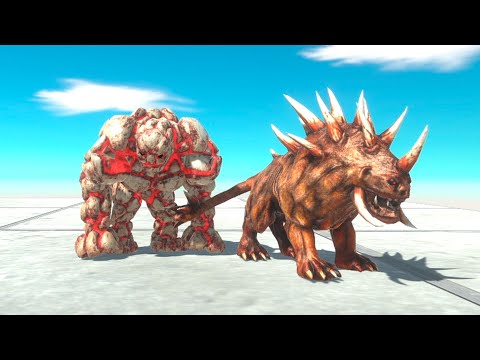 HELLHOUND & LAVA GOLEM vs EVERY UNIT   Animal Revolt Battle Simulator