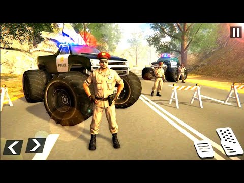 US Police Monster Truck Gangaster Car Chase Games#1 - Car Games - Police Car Games
