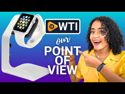 Tranesca Watch Charger Stand Holder Dock Compatible with Apple Watch Series Ultra2/Ultra/9/8/7/6/5/4/3/2/1/SE (49mm/45mm/44mm/42mm/41mm/40mm/38mm) - Silver Grey - WTI product video review