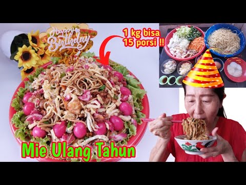 Cara Membuat Mie Ulang Tahun Spesial | Resep Mie Ulang Tahun | Cara Membuat Mie Goreng Ulang Tahun