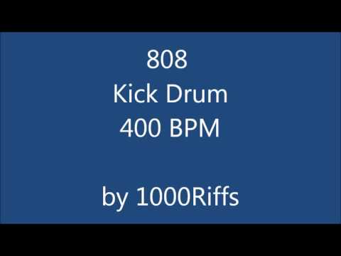 808 Bass Kick Drum 400 BPM - Beats Per Minute