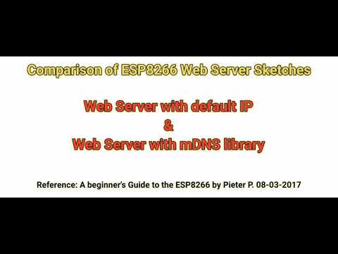 Comparison of ESP8266 Web Server Sketches with & without mDNS library