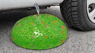ORBEEZ COCA COLA BALLOON VS CAR, Coca Cola Zero, PowerAde, Fanta, Sprite, Fruko and Mentos Diff Unde