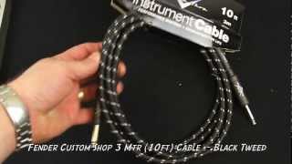 Video thumbnail for Fender 10ft Custom Shop Instrument Cable - Black Tweed - Nevada Music UK by PMTV Portsmouth