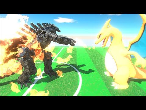 MECHA GODZILLA VS GIANT DRAGONITE - Animal Revolt Battle Simulator