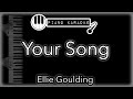 Your Song - Ellie Goulding - Piano Karaoke Instrumental