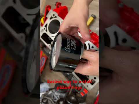 Easiest way of installing piston rings #automobile #smallenginerepair #carpart #carbuilder #ls #v8