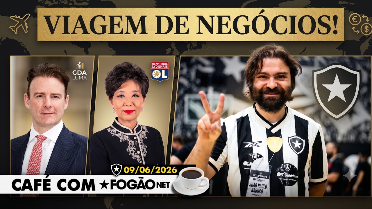 LIVE CAFÉ COM FOGÃONET | Presidente do Botafogo viaja para tentar fechar acordos