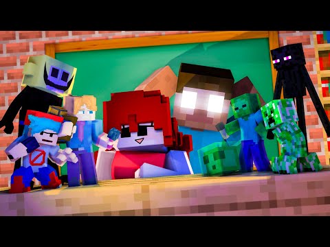 Monster School : Funny Friday Night Funkin  - Minecraft Animation