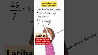 Download lagu Menentukan hari tanpa kalender ‼️ #trikcepat #menghitunghari #trikcepatmatematika #shorts #maths mp3