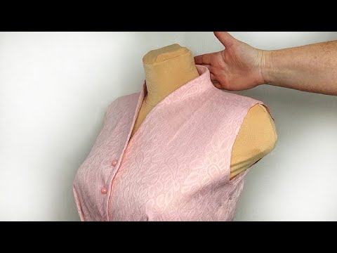 ✅🌺The easiest way to sew a stand up collar with a clasp