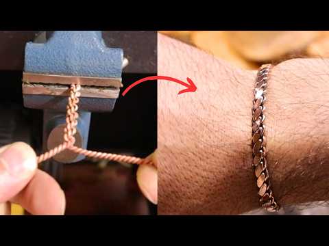How to make a bracelet from copper wire using the technique used by jewelers