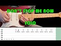 DON'T STOP ME NOW - Guitar lesson - Guitar solo with tabs (fast & slow) - Queen