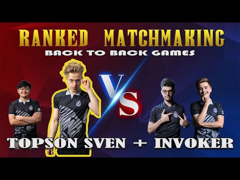 OG TOPSON PLAYS MID SVEN AND INVOKER in RANKED MATCHMAKING (feat. MIDONE, CEB, and NOTAIL)