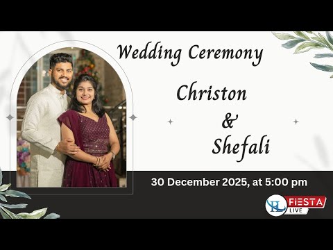 Wedding Ceremony Of CHRISTON & SHEFALI | Watch LIVE