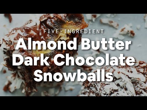 5-Ingredient Almond Butter Dark Chocolate Snowballs | Minimalist Baker Recipes