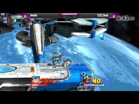 Shockwave 14 Smash 4 - Awestin (Ness) vs TLOC | Bwett (C  Falcon) - Losers Bracket