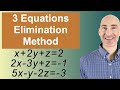 Solving Systems Of 3 Equations Elimination