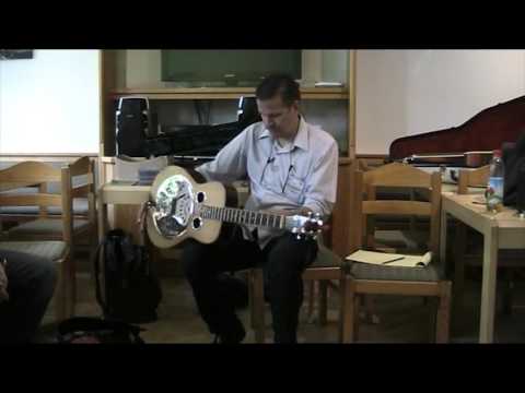 Rob Ickes tests Začal resophonic guitar