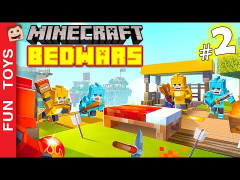 MINECRAFT BED WARS #02 - ME and 3 FRIENDS in this MULTIPLAYER MOD - War of the Beds!  🛏⛏🧱