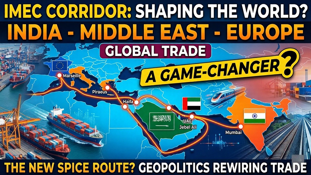 IMEC : INDIA-MIDDLE EAST-EUROPE CORRIDOR.