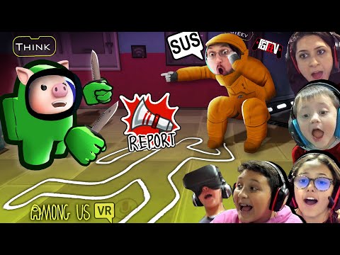 AMONG US in VR CHAT!   Virtual Reality is SUS!  (FGTeeV 1st Person Gameplay)