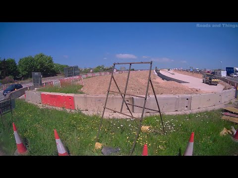 Side view only. A3075 A30 Dualling Chiverton Cross, Cornwall, England, UK. May 23 update